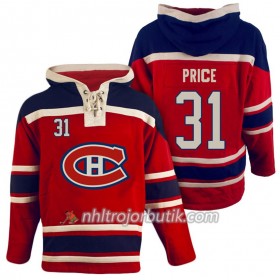 Män Ishockey Montreal Canadiens Carey Price 31 Röd Sawyer Hooded Sweatshirt